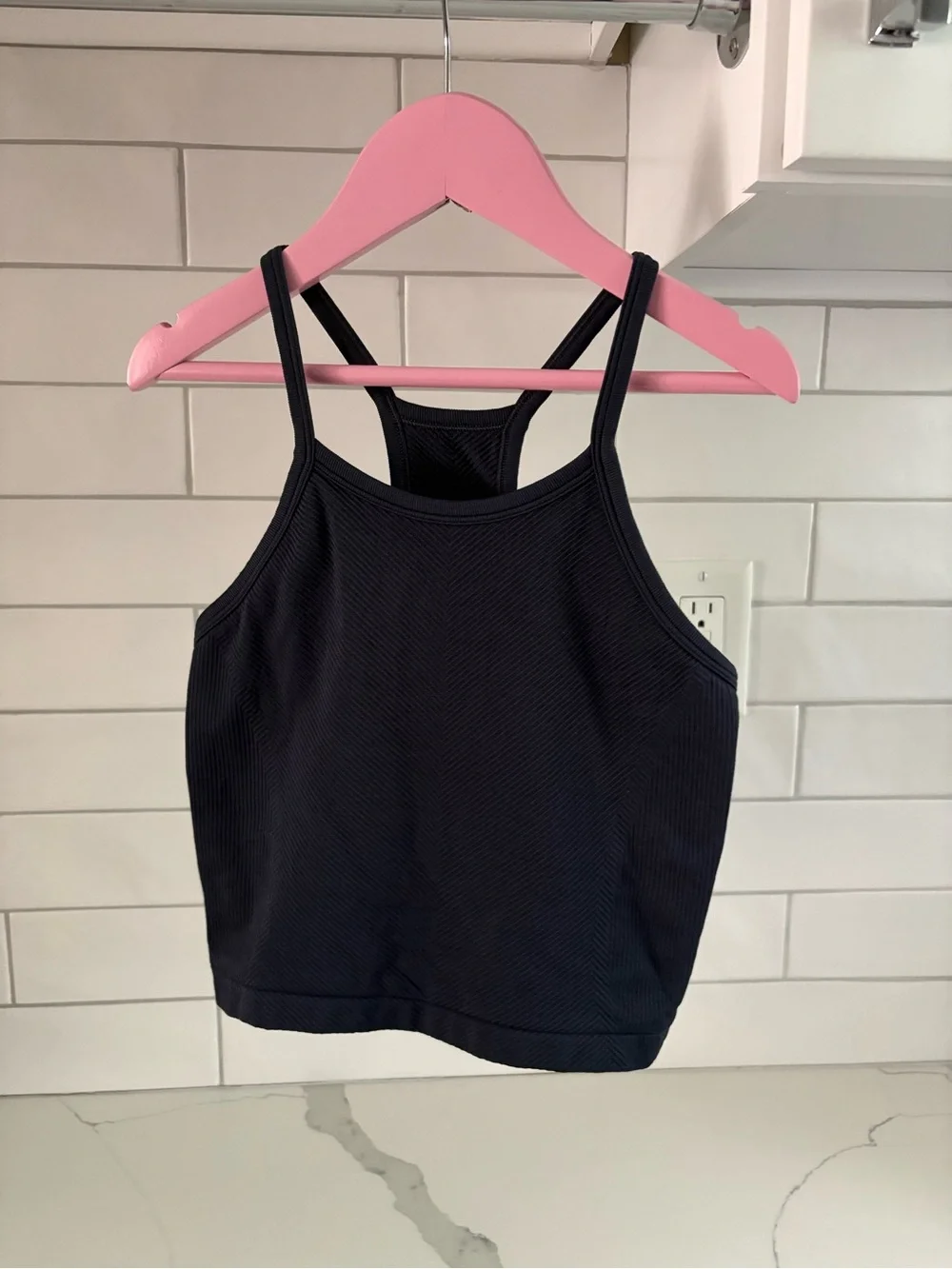 ALL IN MOTION Target Navy Ribbed Athletic Crop Tank